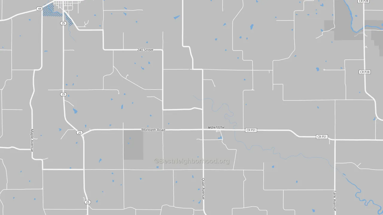 Transit Grade map of Monteith, IA