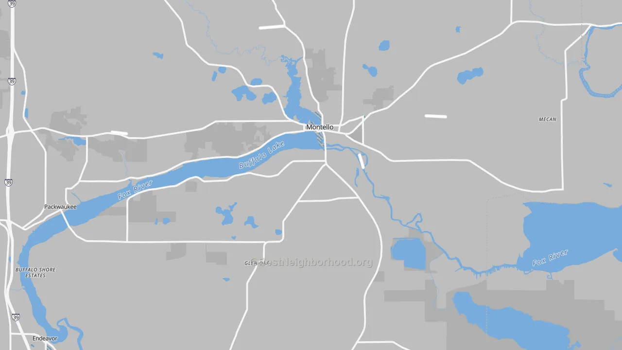 Transit Grade map of Montello, WI