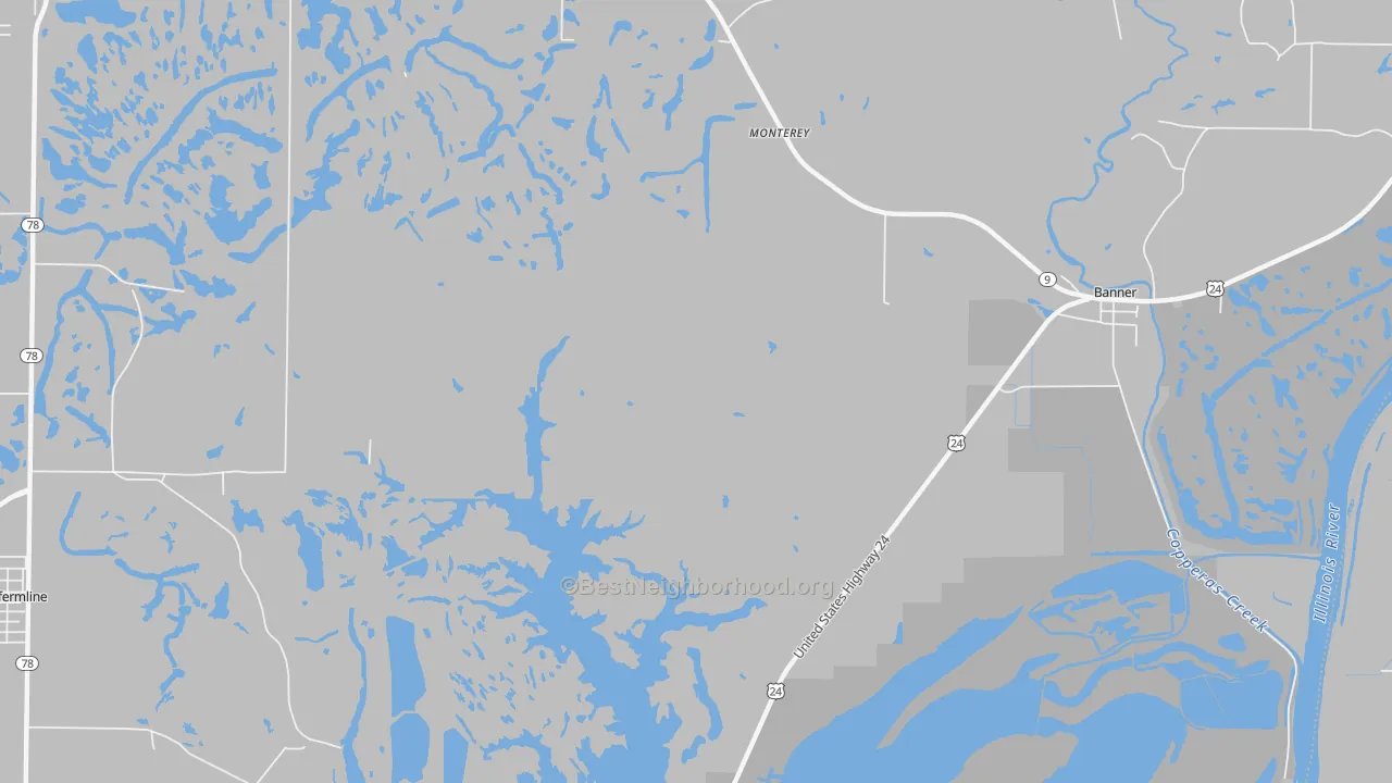 Transit Grade map of Monterey, IL