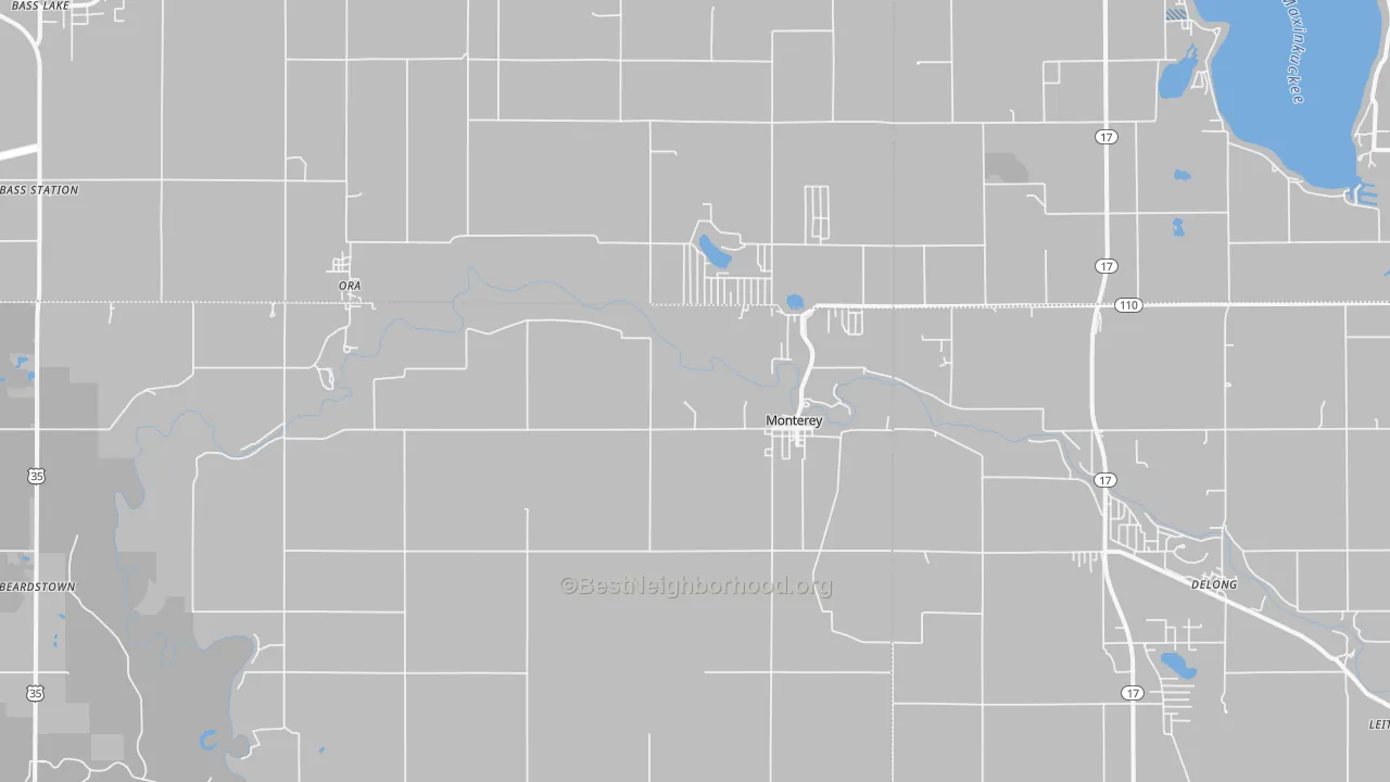 Transit Grade map of Monterey, IN