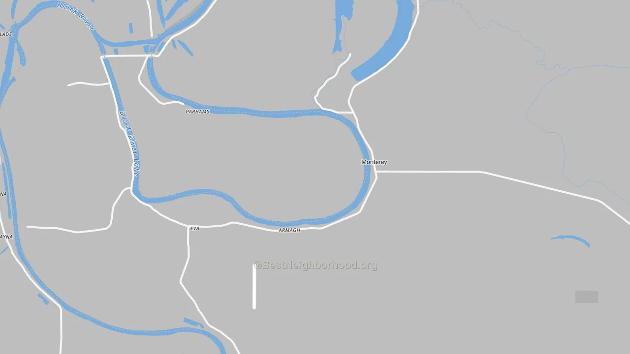 Transit Grade map of Monterey, LA