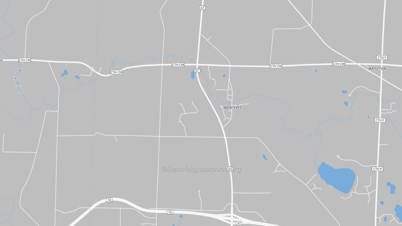 Transit Grade map of Monterey, WI