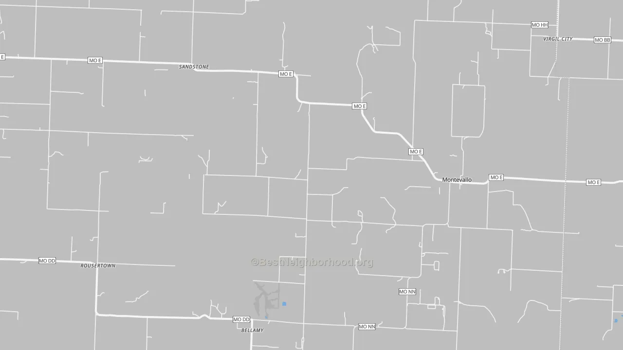 Transit Grade map of Montevallo, MO