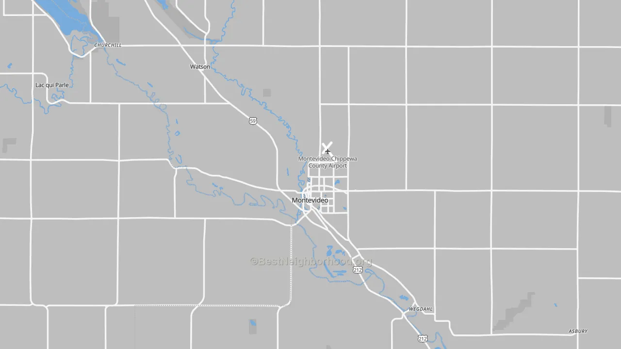Transit Grade map of Montevideo, MN