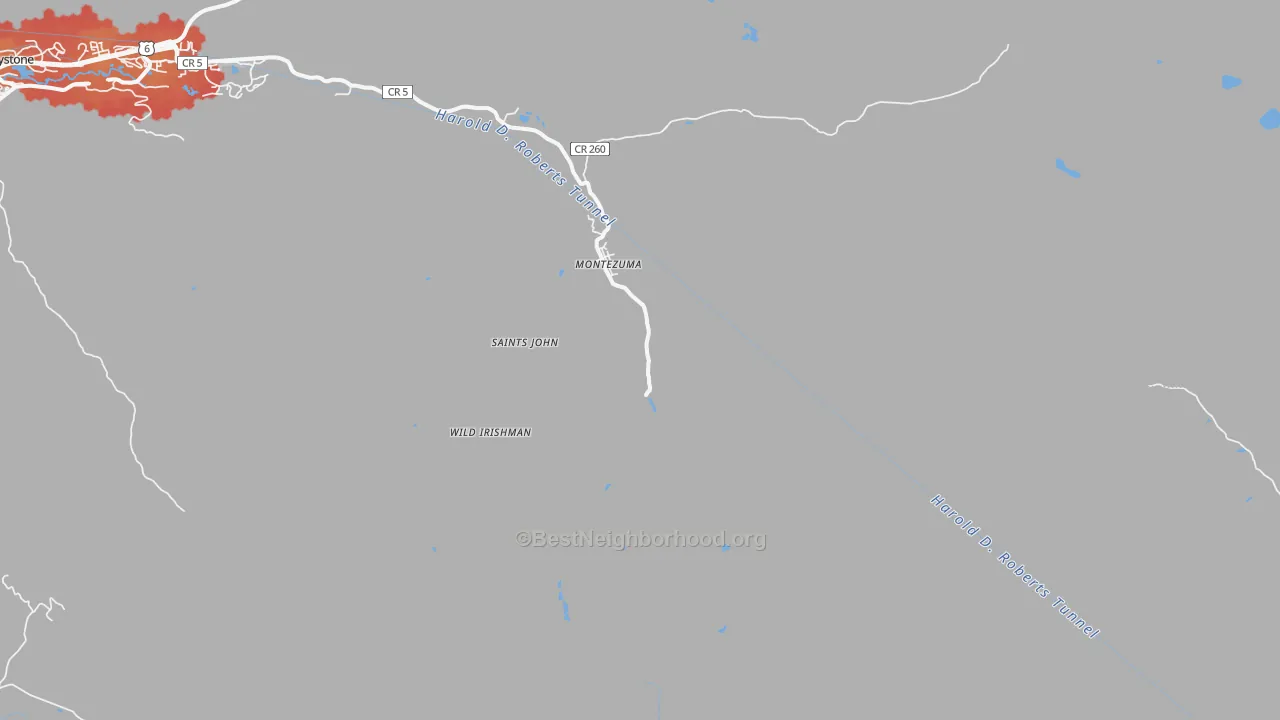 Transit Grade map of Montezuma, CO