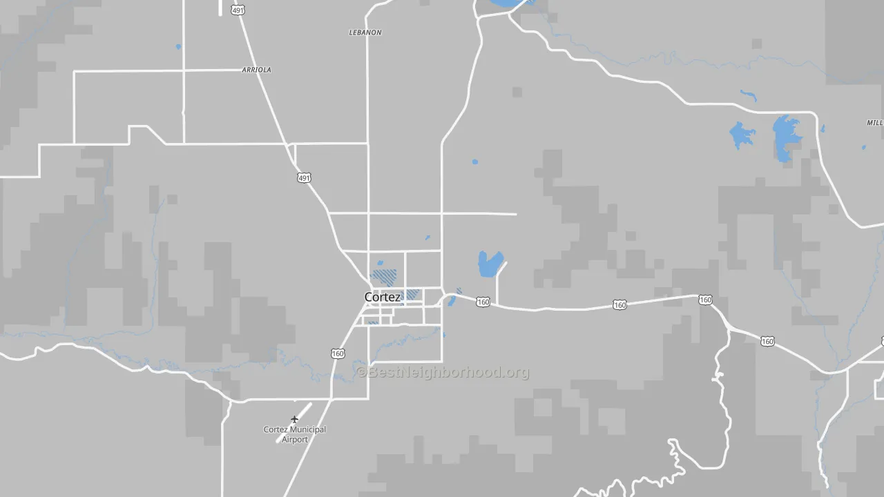 Transit Grade map of Montezuma County, CO