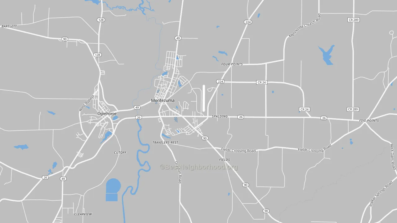 Transit Grade map of Montezuma, GA