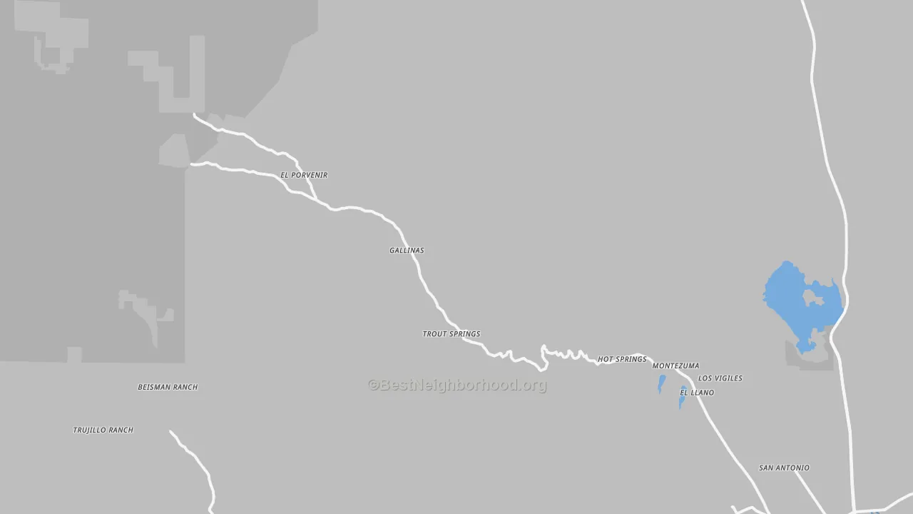 Transit Grade map of Montezuma, NM