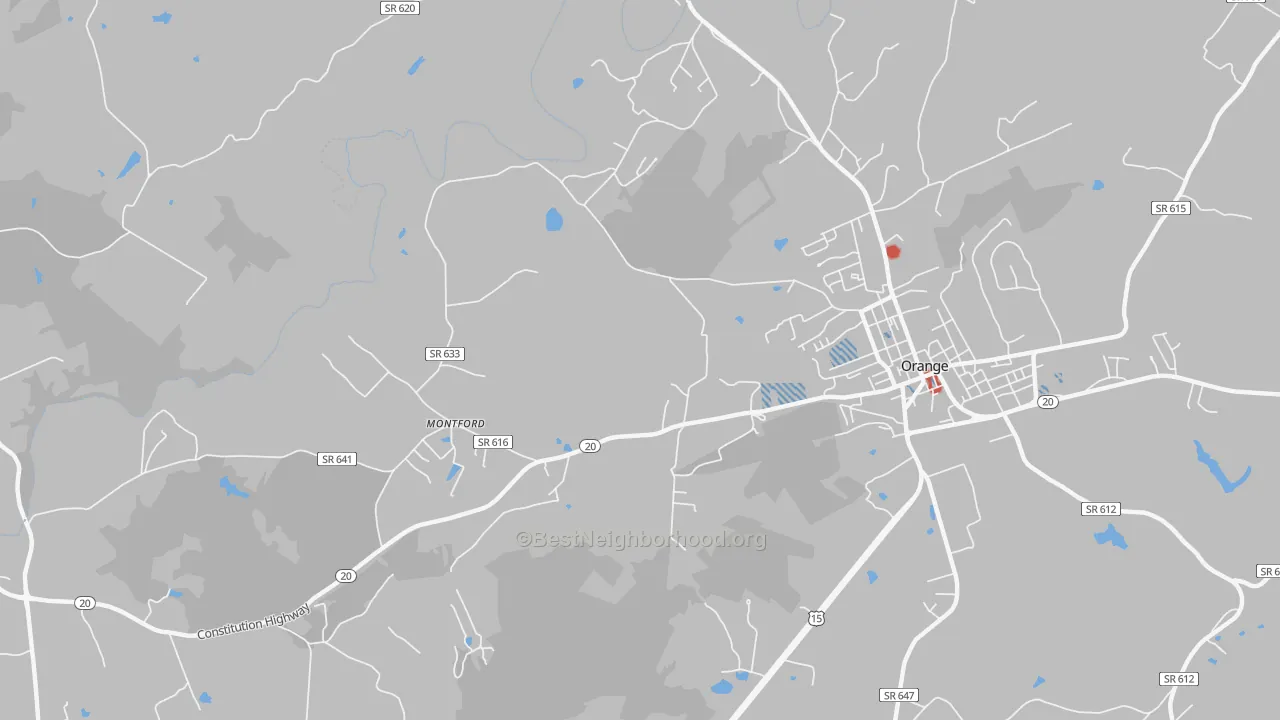 Transit Grade map of Montford, VA
