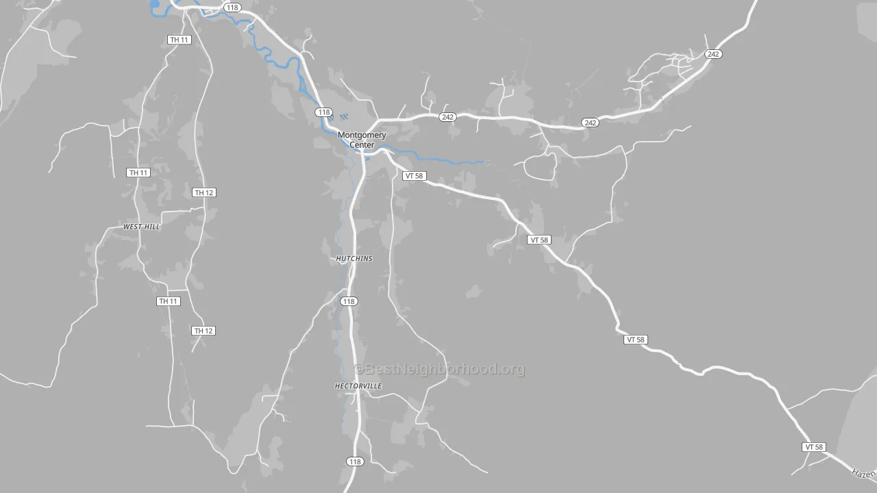 Transit Grade map of Montgomery Center, VT