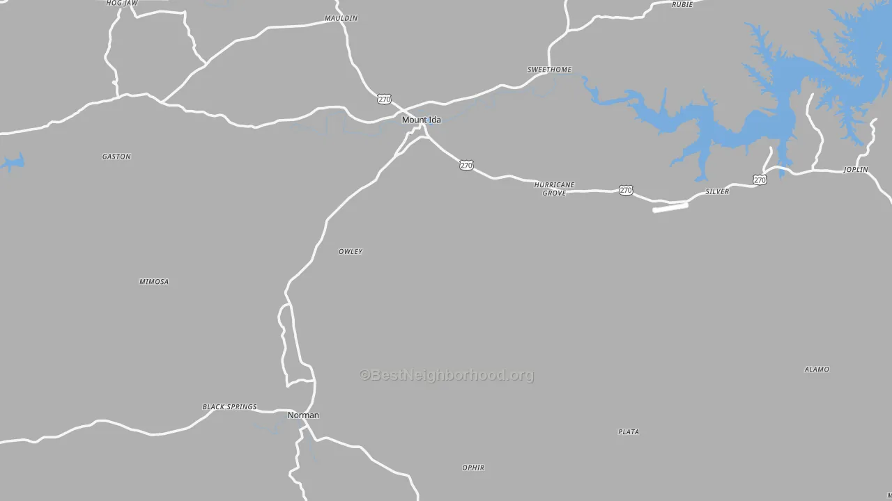 Transit Grade map of Montgomery County, AR