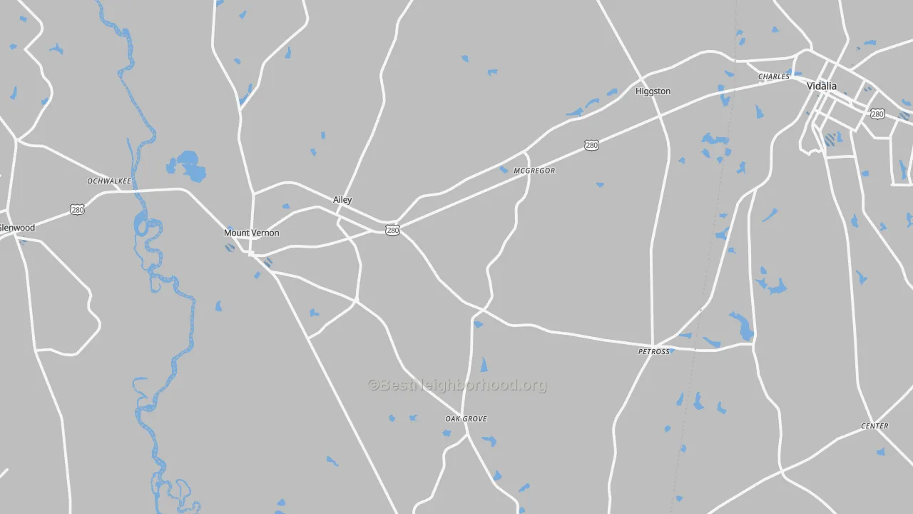 Transit Grade map of Montgomery County, GA