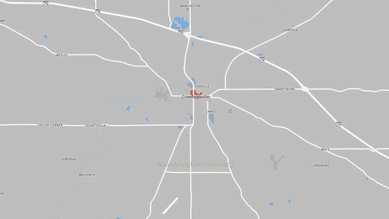 Transit Grade map of Montgomery County, IN