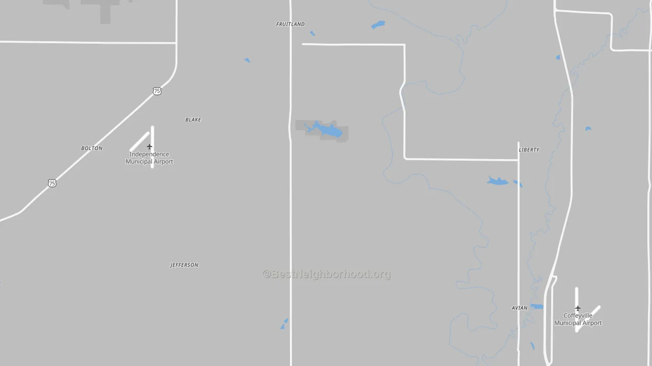 Transit Grade map of Montgomery County, KS