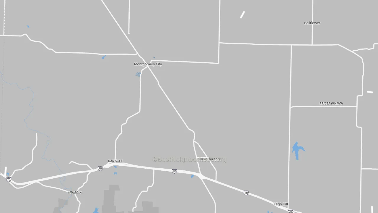 Transit Grade map of Montgomery County, MO