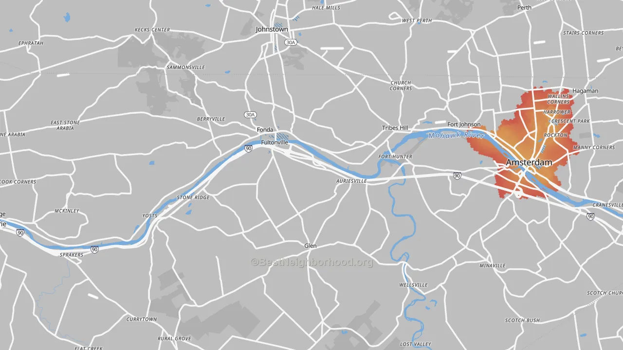 Transit Grade map of Montgomery County, NY