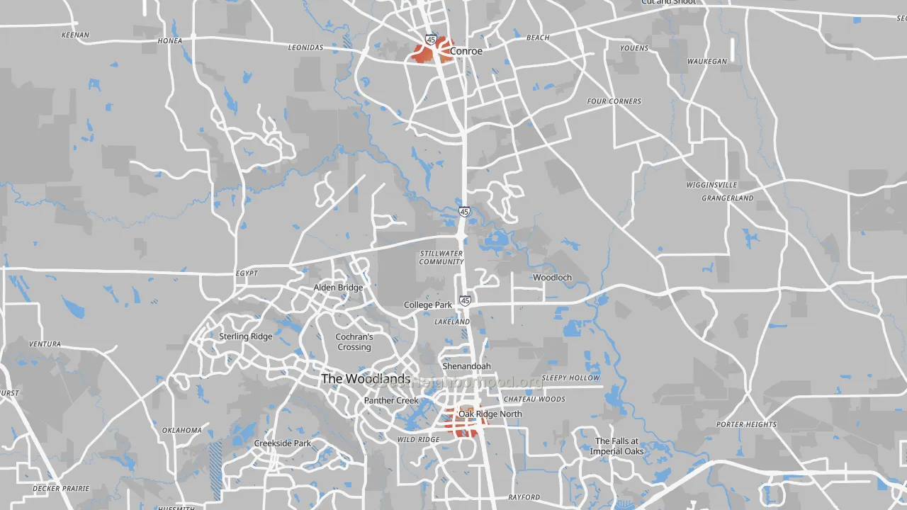 Transit Grade map of Montgomery County, TX