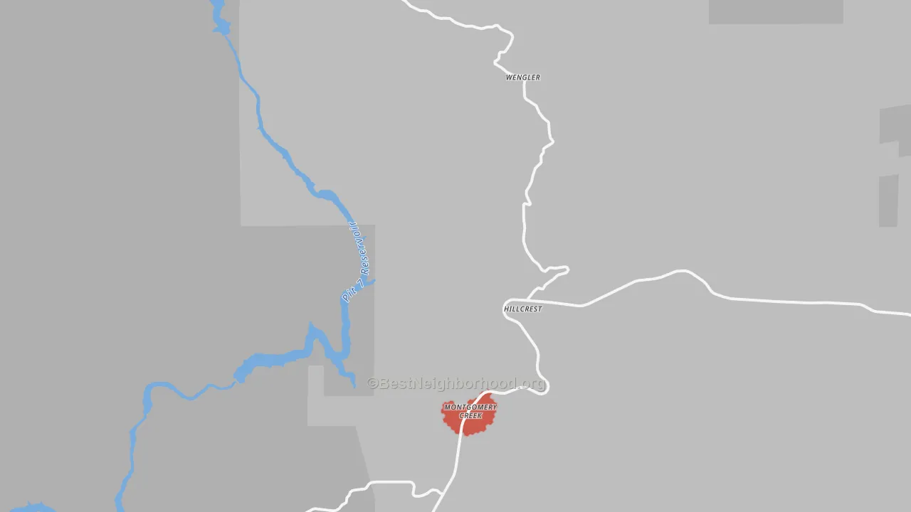 Transit Grade map of Montgomery Creek, CA