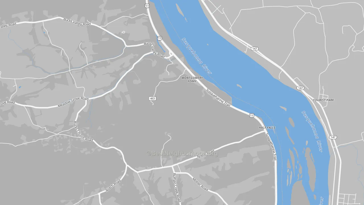Transit Grade map of Montgomery Ferry, PA