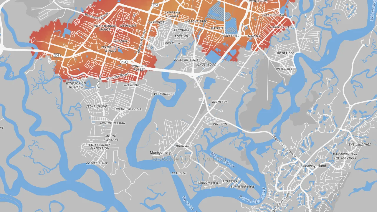 Transit Grade map of Montgomery, GA