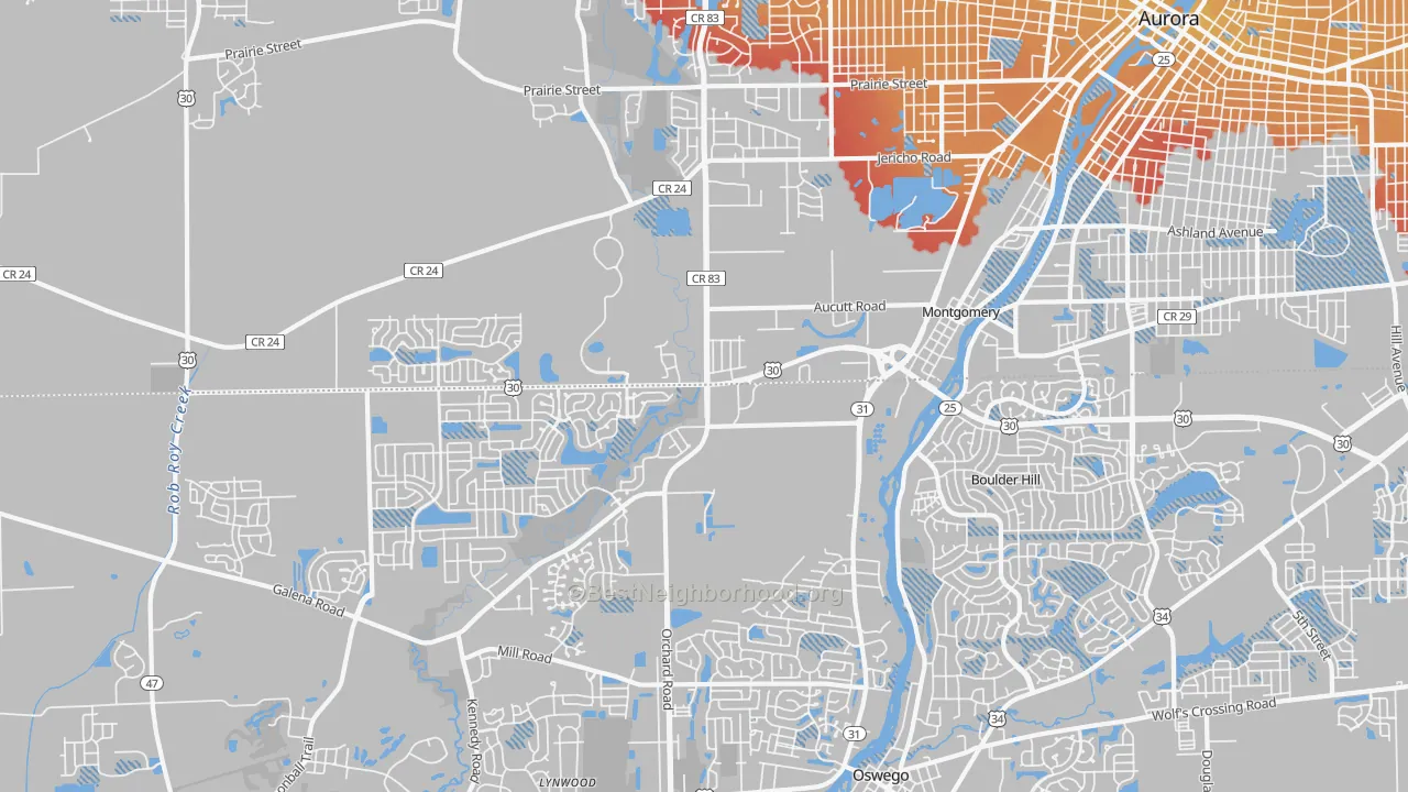 Transit Grade map of Montgomery, IL