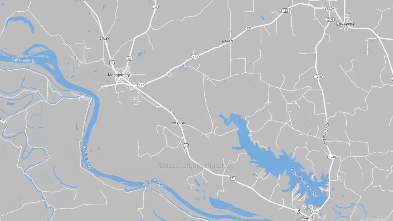 Transit Grade map of Montgomery, LA