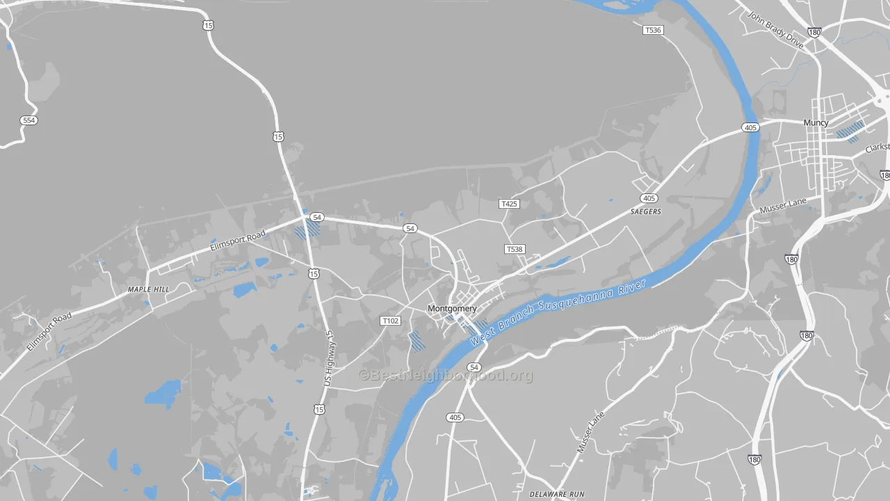 Transit Grade map of Montgomery, PA