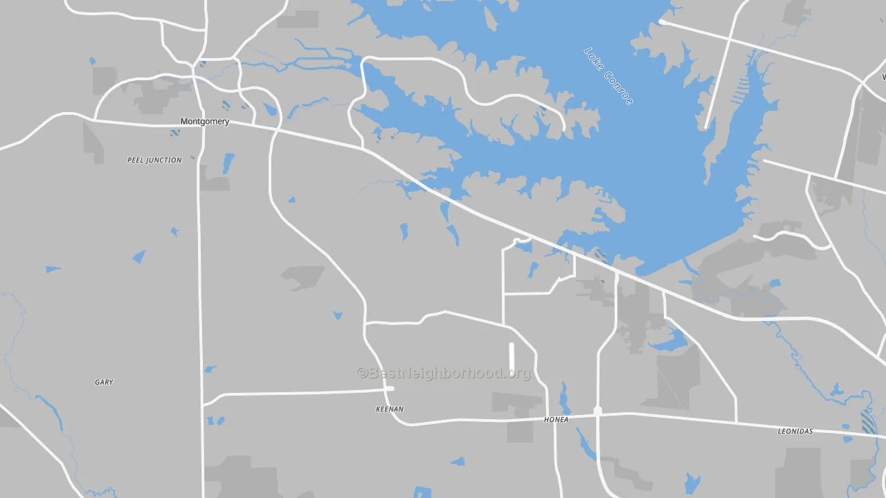 Transit Grade map of Montgomery, TX