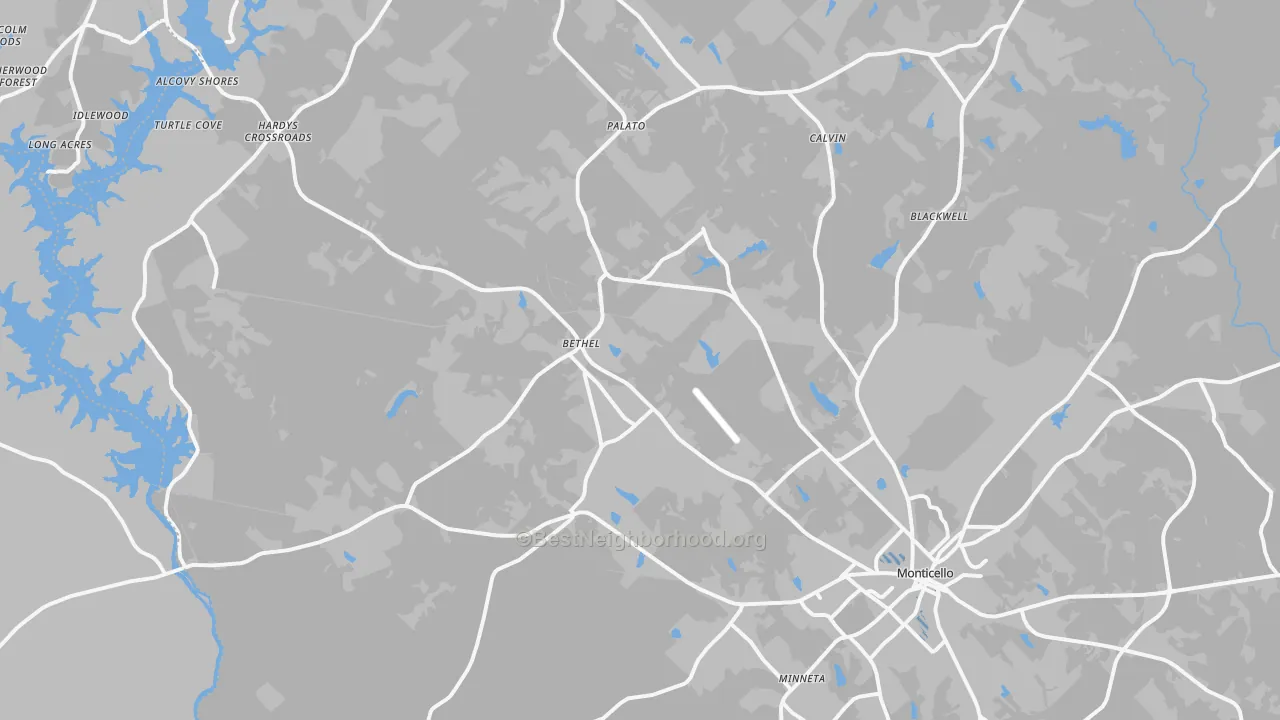 Transit Grade map of Monticello, GA