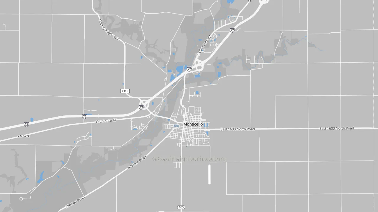 Transit Grade map of Monticello, IL