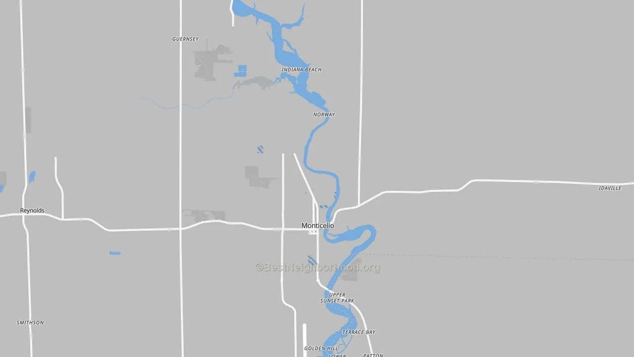 Transit Grade map of Monticello, IN