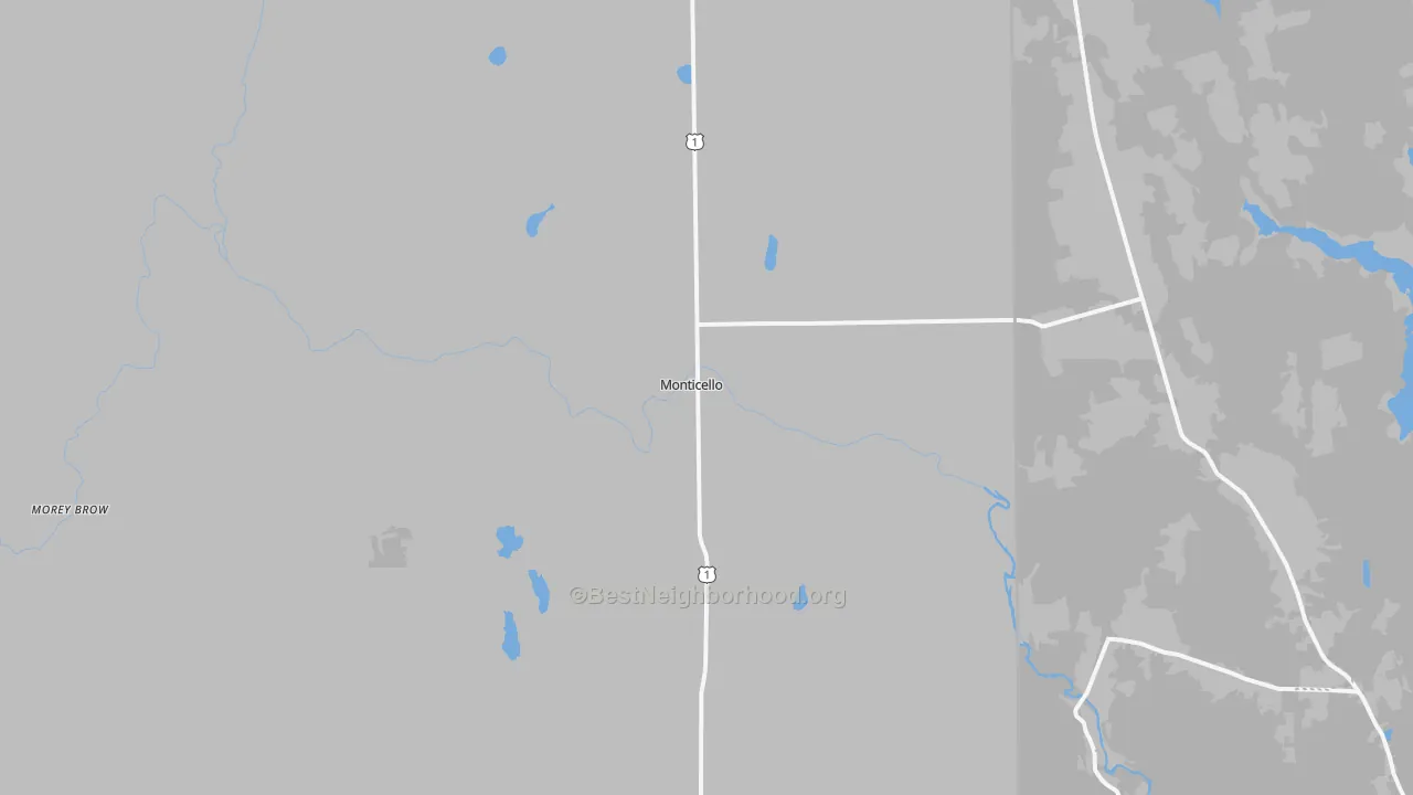 Transit Grade map of Monticello, ME