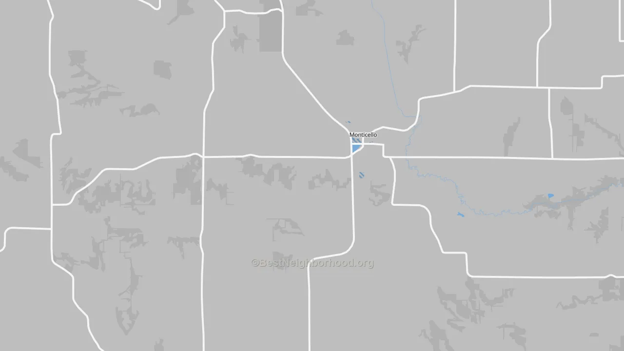 Transit Grade map of Monticello, WI