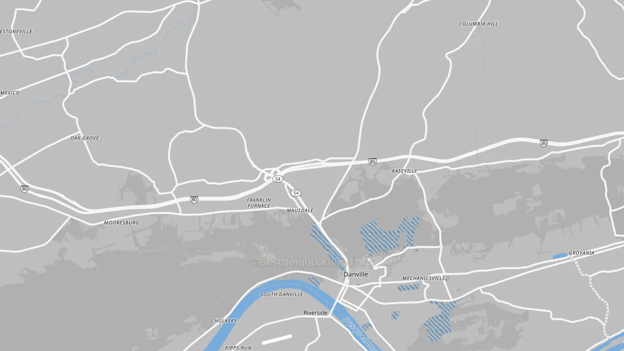 Transit Grade map of Montour County, PA