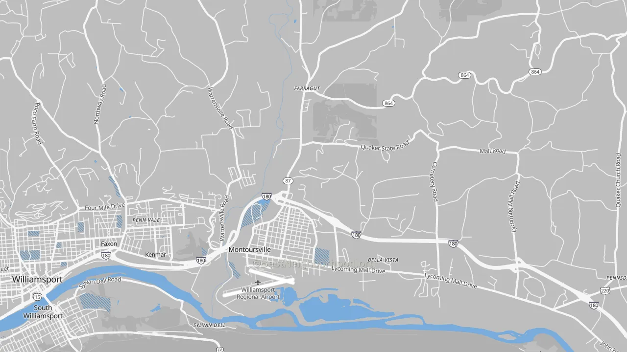 Transit Grade map of Montoursville, PA