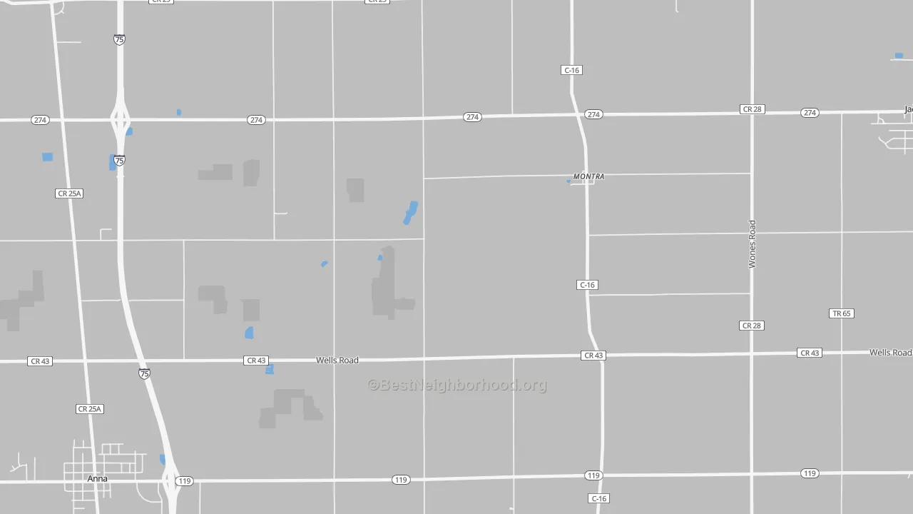 Transit Grade map of Montra, OH