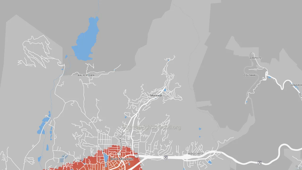 Transit Grade map of Montreat, NC