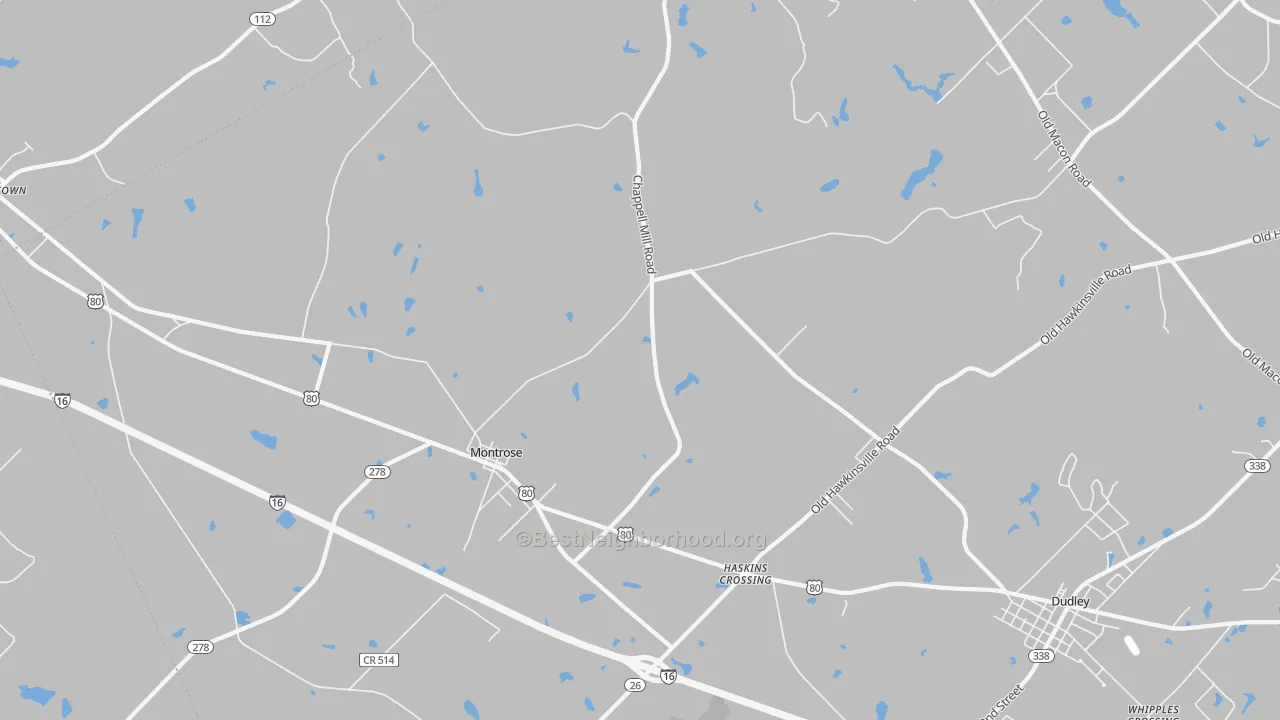Transit Grade map of Montrose, GA