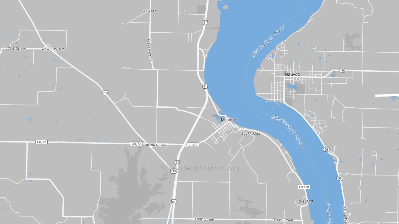 Transit Grade map of Montrose, IA