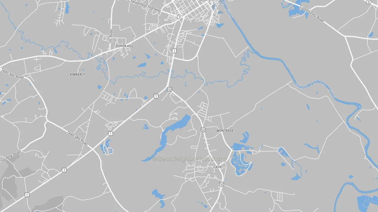Transit Grade map of Montrose, SC