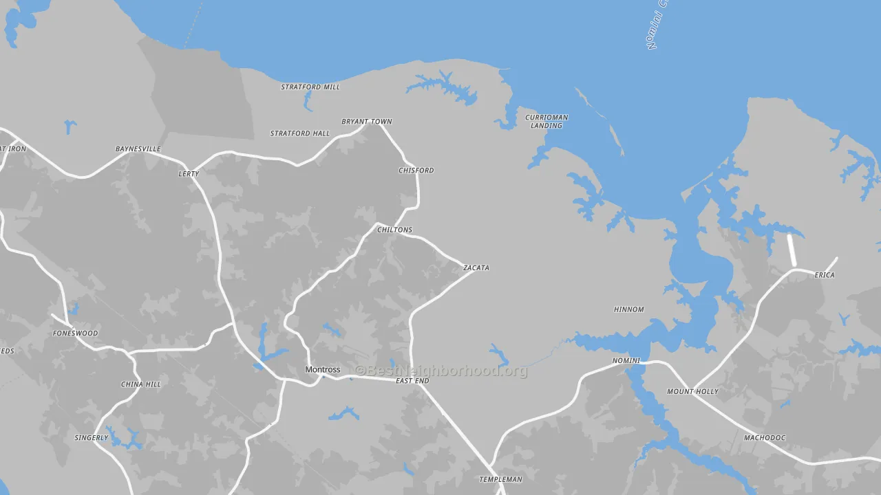 Transit Grade map of Montross, VA