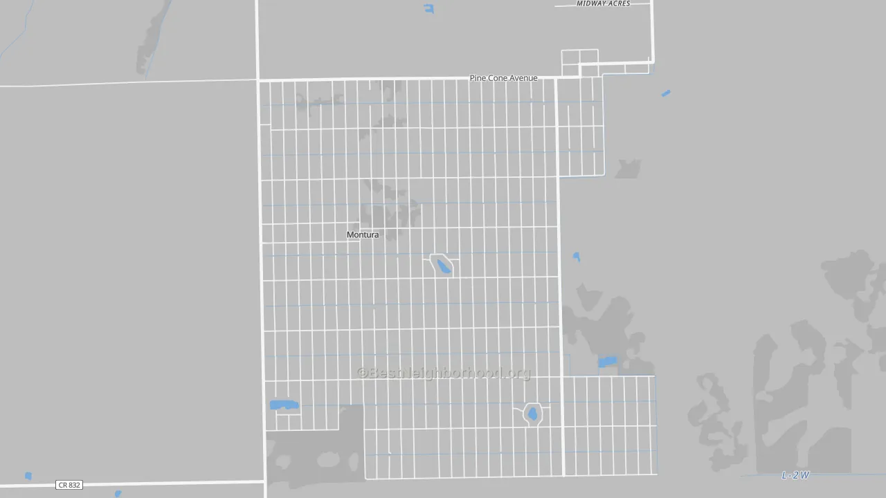 Transit Grade map of Montura, FL