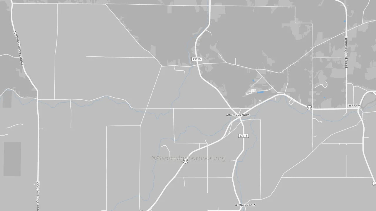 Transit Grade map of Mooers Forks, NY
