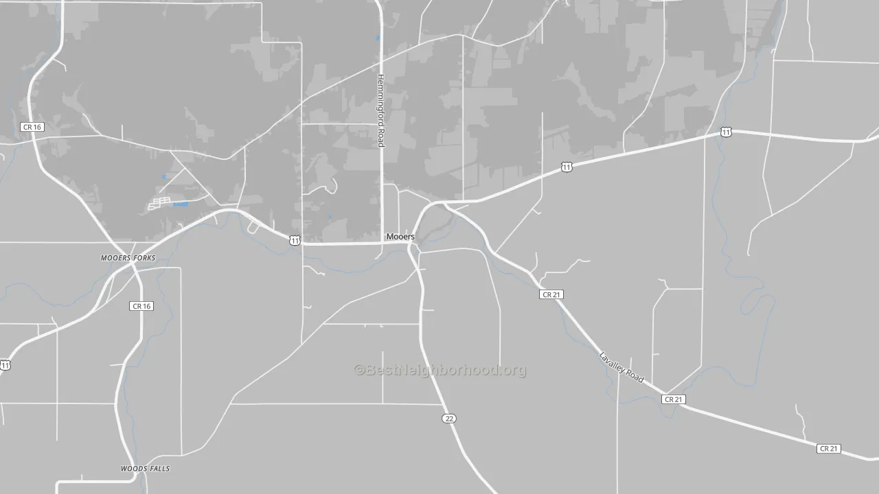 Transit Grade map of Mooers, NY