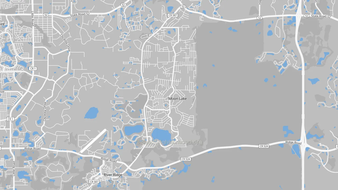 Transit Grade map of Moon Lake, FL