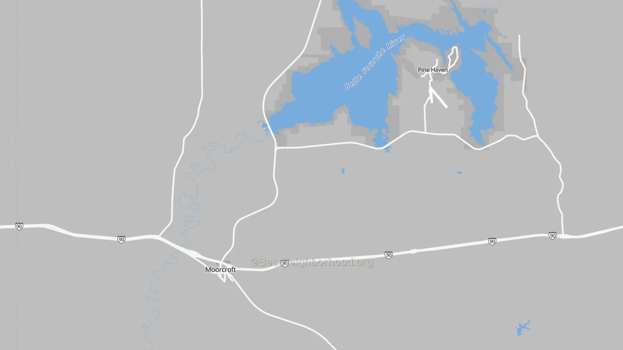 Transit Grade map of Moorcroft, WY
