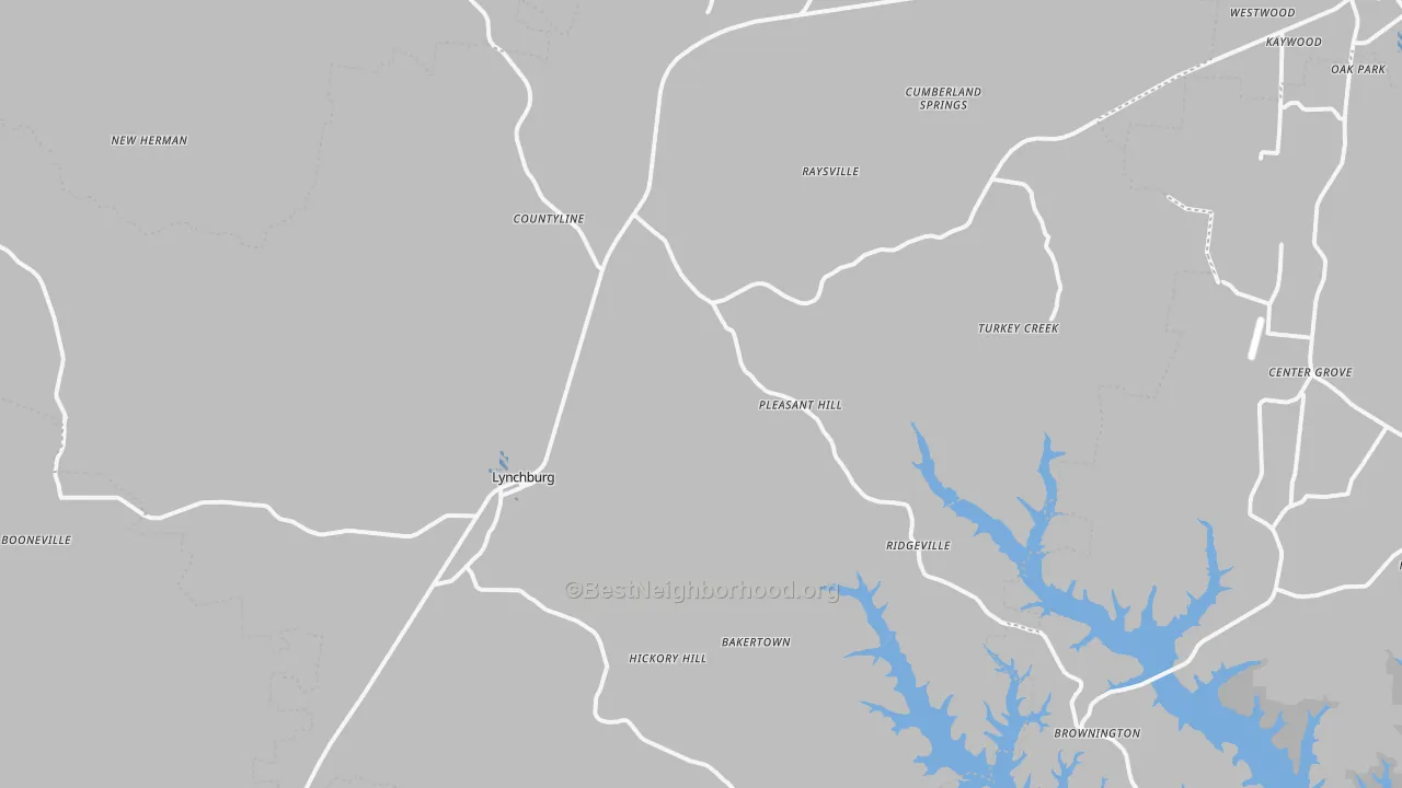 Transit Grade map of Moore County, TN