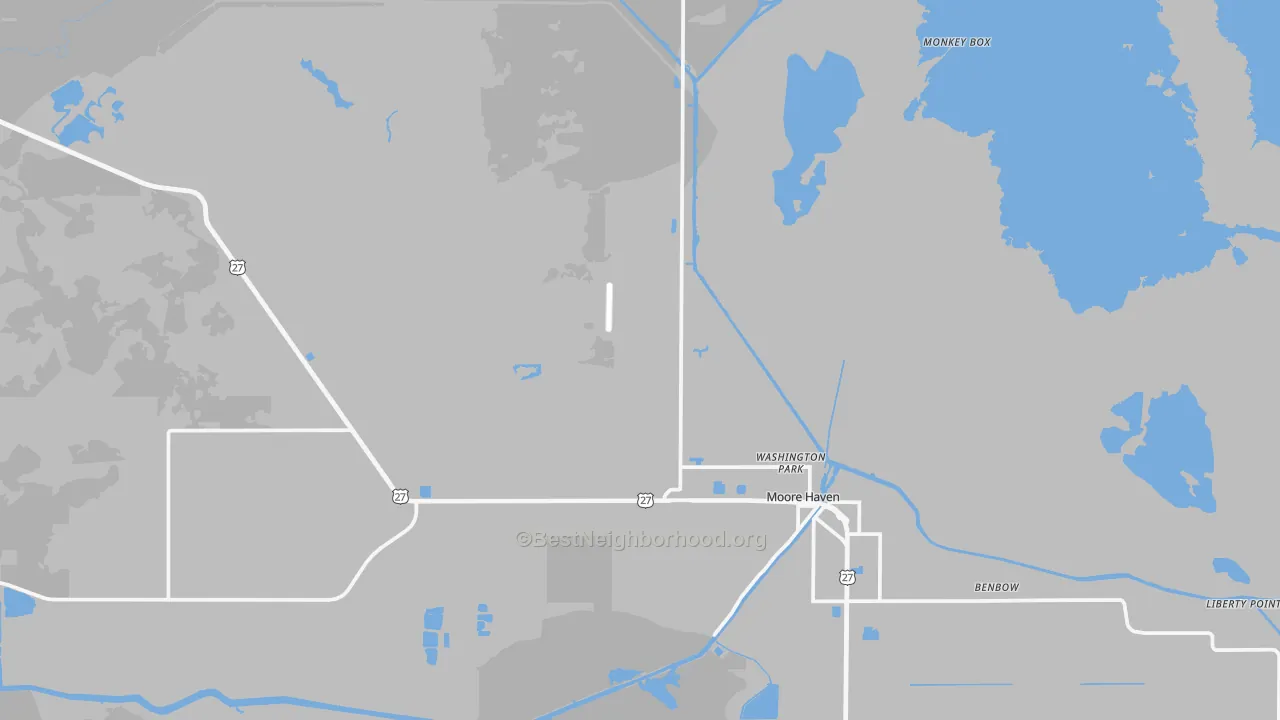 Transit Grade map of Moore Haven, FL