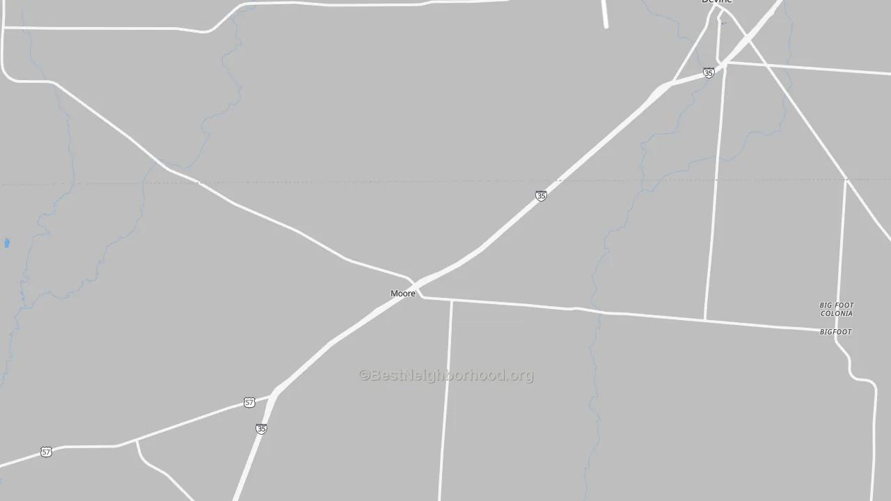 Transit Grade map of Moore, TX