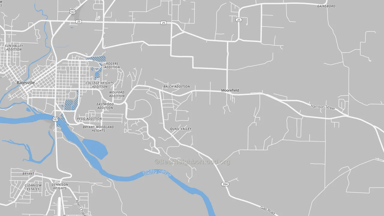Transit Grade map of Moorefield, AR